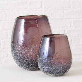 1012612 Windlight Uvio,H 15,Glass, Purple