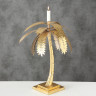 1009596 Candleholder Palme, H 48 cm, L 39 cm,  Iron Gold