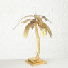 1009596 Candleholder Palme, H 48 cm, L 39 cm,  Iron Gold