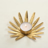 1013084 Tealight Holder Irvine,H2 cm,W 13,Eisen,Gold iron