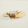1013084 Tealight Holder Irvine,H2 cm,W 13,Eisen,Gold iron