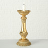 1019220 Candleholder Menthe, Polyresin, Gold