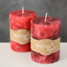 Pillar candle Stein,2 ass, H