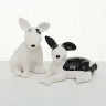 1019968 Figurine Timor, 2 ass, Dog, H 7 cm,Dolomite, Color mix
