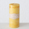 2002170 Pillar candle Vela, 3 ass, H 15 cm, d 7 cm, Dark Orange