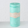 2002186 Pillar candle Vela, 3 ass, H 15 cm, d 7 cm, Wax Turquoise
