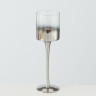 1511800 Windlight Grazia, H 30cm, Glass Silver