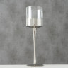 1511800 Windlight Grazia, H 30cm, Glass Silver