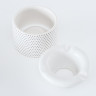 2002553 Outdoor, ashtray Tidus, 2 ass, H 7 cm, Dolomite, Black White