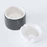 2002553 Outdoor, ashtray Tidus, 2 ass, H 7 cm, Dolomite, Black White