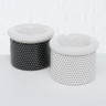 2002553 Outdoor, ashtray Tidus, 2 ass, H 7 cm, Dolomite, Black White