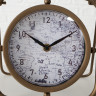 2005840 Table clock Brune, Analogue, H 18 cm, Iron, Copper