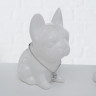 4506700 Money Bank Hundelady, 4 ass, H 13 cm, Dolomite, White