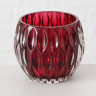 1007346 Windlight Aliza, 3 ass., H 8,5, Red glass